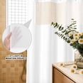 thumbnail image 3 of No Hook Shower Curtain, Pure White Shower Curtains for Bathroom with See Through Top Window, Simple Solid Color Waterproof & Washable Bath Curtain 60"x72", 3 of 9