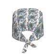 thumbnail image 2 of Kdxio Flowers and Butterflies Pattern Turban Hat for Women Men Comfortable Adjustable Cleaning Working Cap with Sweatband, 2 of 8