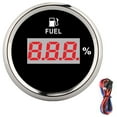thumbnail image 1 of Indicador de combustible Digital de 2 pulgadas y 190ohm, medidor de nivel de aceite, porcentaje para yate, barco, gato, motocicleta, esfera negra, marco plateado, 12V/24V Jadeshay A, 1 of 8