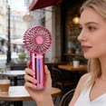 thumbnail image 7 of Handheld Spray Fan with USB Rechargeable Mist Function, Quiet Personal Fan for Travel, Office, and Outdoor Use, Cooling Fan for Hot Days & Commuting, 7 of 7