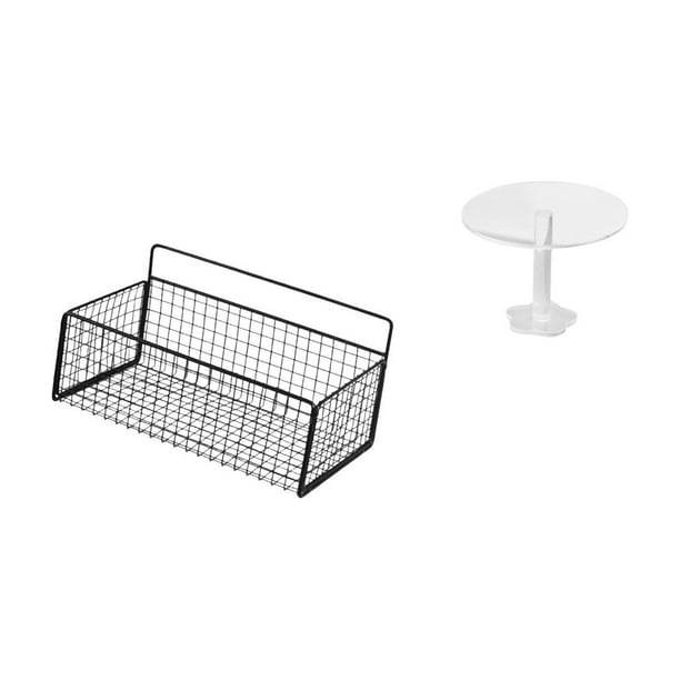 Cesta de almacenamiento colgante,Cesta de almacenamiento para gabinete organizador de pared colgante,Estantes de pared con decoración de granja,Escritorio redondo de casa de muñecas,Muebles