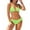Green, variant on Duoif Bikini Sets for Women, Women's String Two Piece with Tie Side Bottom Swimsuit Bathing Suits Womens Swimsuits White M