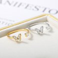 thumbnail image 6 of Womens Adjustable Butterfly Ring Open Copper Ring in Gold Tone or Silver Tone Electroplated Popular Butterfly Element Perfect Gift for Her, 6 of 7