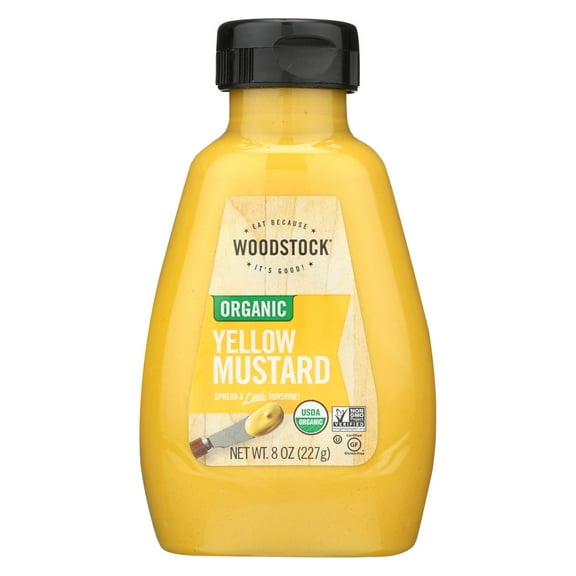 Woodstock Organic Yellow Mustard -- 8 oz