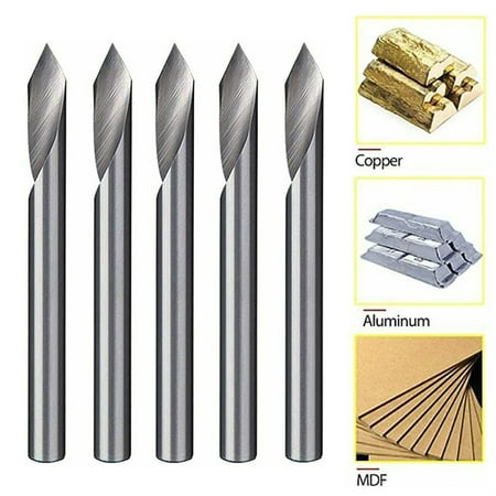 

5* 60 Degree 1/8 Shank Solid Carbide Engraving Bit CNC Router-Tool V-Groove