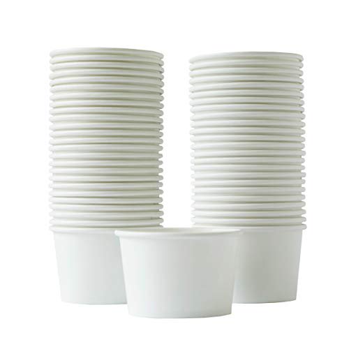 Paper Ice Cream Cups 50Count 9Oz Disposable Dessert Bowls for Hot