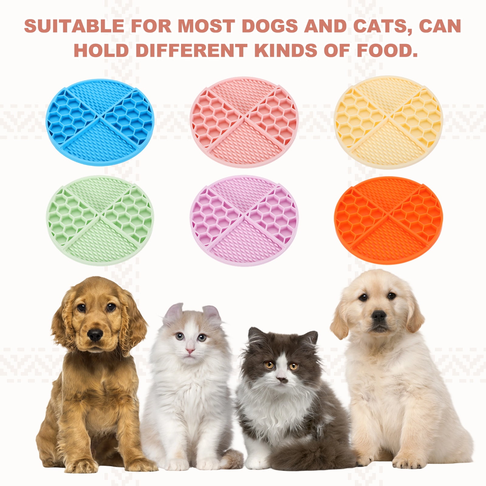 Uxcell Slow Feeder Dog Bowls, Puzzle Slow Eater Dog Food Bowl, (Regular Orange & Diameter: 8.27"), Intended for Fast Eater Small / Medium Dogs / Helps Prevent Abdominal Gas Anti-Choking