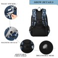 thumbnail image 4 of FORMRS Unisex School Backpack 17" Student Travel Bag with Laptop Compartment, White Airplane Pattern, 4 of 7