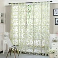 thumbnail image 2 of Bouanq Peony Sheer Curtains Tulle Window Treatment Voile Drape Valance 1 Panel Fabric Living Room Bedroom Curtains Home Deco Curtain Peony Sheer Curtain Tulle, 2 of 7