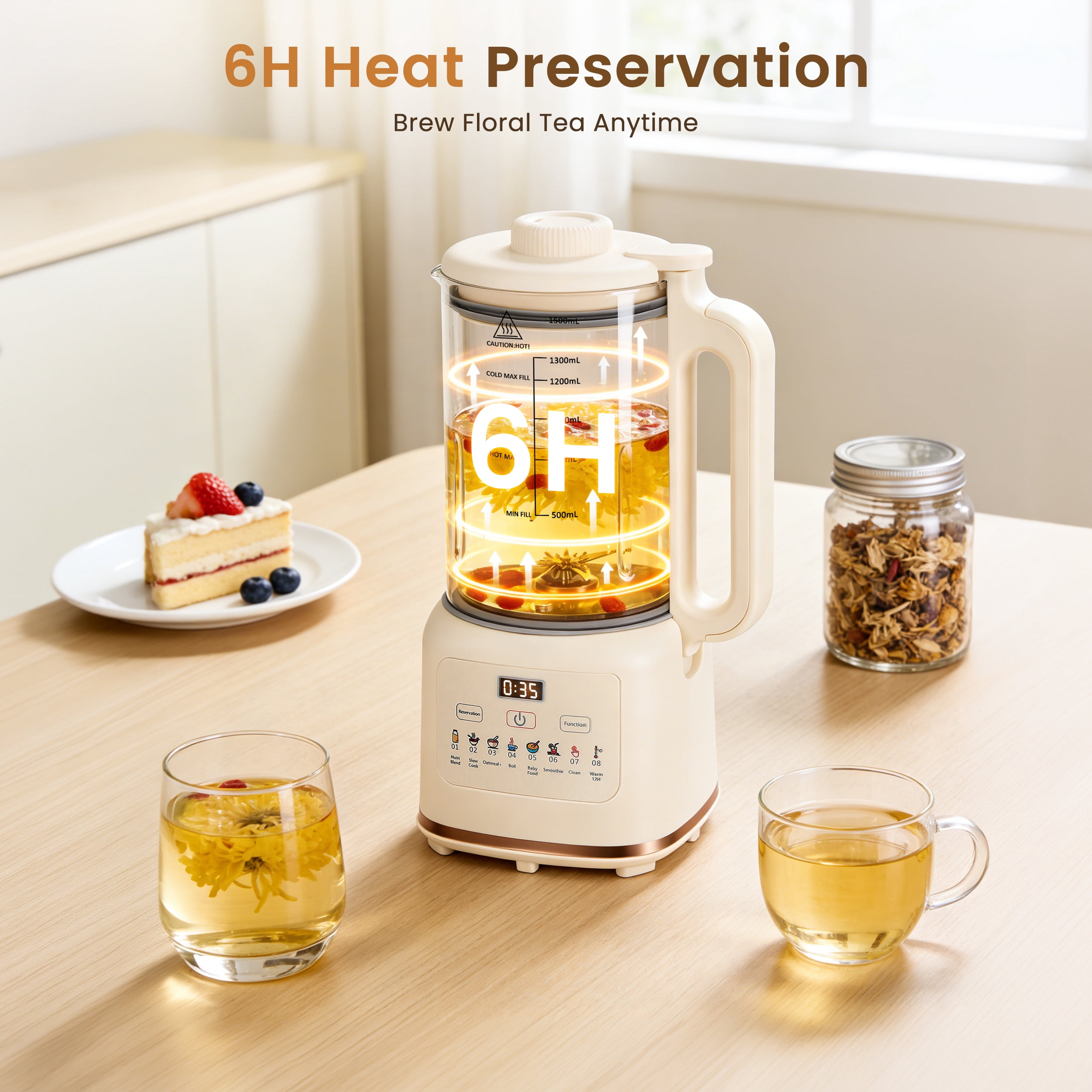 AMTPM 56oz Nut Milk Maker , 10-in-1 Automatic Vegan Milk Machine, for Almond Milk Oat Milk Soy Milk, Filter-Free, Self-Cleaning, 12H Timer