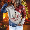 thumbnail image 4 of Qertyioot Chandail en Molleton d'Hiver pour Femmes Imprimé de Noël, Manches Longues Décontracté Col Rond Mode Pull, 4 of 7