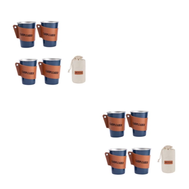 Toystoory Juego de 4 piezas de acero inoxidable, taza de vino, té, leche, cerveza, tazas de agua, patrón de Metal para Picnic, utensilios de tipo12 2Conjunto
