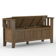 thumbnail image 2 of Simpli Home Acadian Wood 48" Transitional Entryway Bench in Rustic Natural Brown, 2 of 12