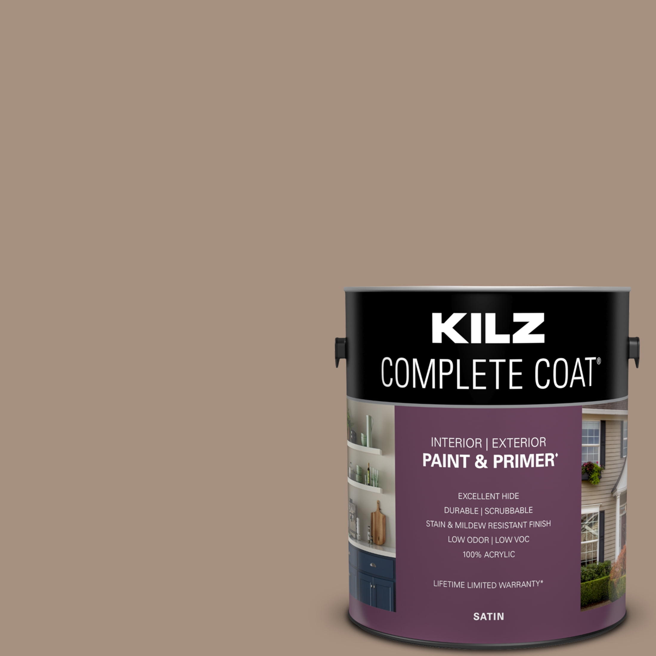 Clove, KILZ Complete Coat Interior/Exterior Paint & Primer, 1 Gallon #LM260