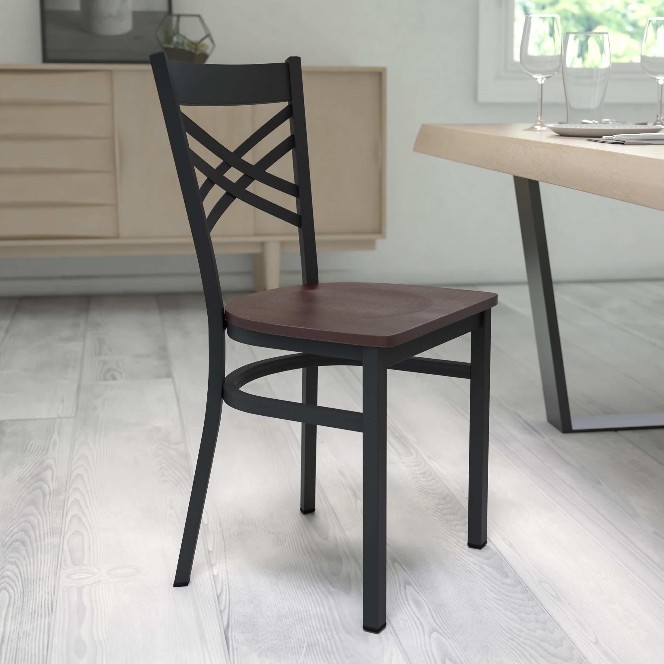 Flash Furniture HERCULES Series X Back Restaurant Chair - Thumbnail 4