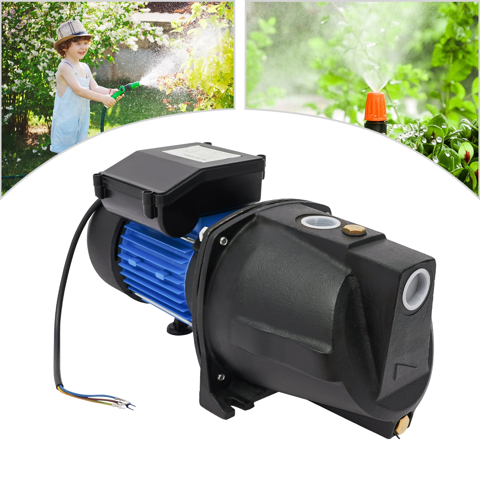 Wildnix Solar Water Pump, Shallow Well Pump with Cast Iron and Copper Construction, 3420rpm Speed, 6.56ft Power Cord, for Efficient Farm Irrigation and Garden Use