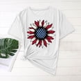 thumbnail image 2 of Camisas de Manga Corta para las Mujeres Moda Casual Impresión Cuello Redondo Suéter Tee Blusas, 2 of 7