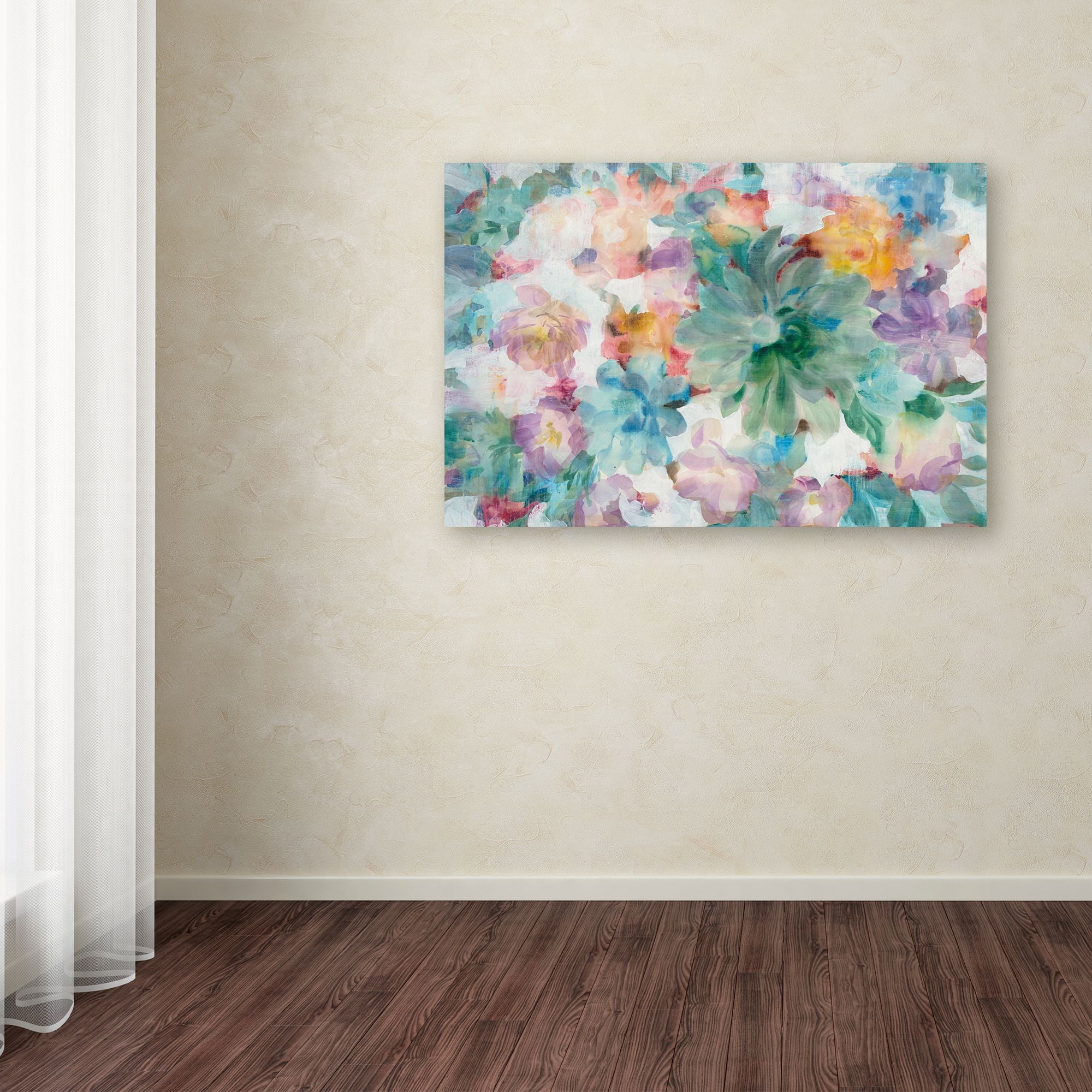 Trademark Fine Art 'Succulent Florals Crop' Canvas Art by Danhui Nai