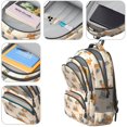 thumbnail image 4 of Orange Cat and Yarn Beige Pattern Cute School Backpack Bag with Padded Back and Adjustable Shoulder Straps 16.9 X 12.6 X 5.9 Inches, 4 of 5