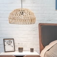 thumbnail image 2 of Pendant Lamp Shade Chandelier Paper Rope Woven Lampshade for Cafe Decoration Sunnimix Pantalla tejida, 2 of 8
