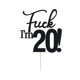 thumbnail image 3 of Fiesta de 20 cumpleaños de Cake Topper Veegood Black Glitter, 3 of 5