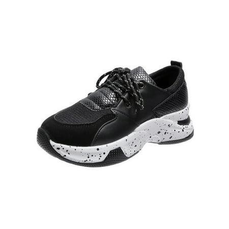 

Lacyhop Women Sneakers Comfort Athletic Shoes Platform Fashion Sneaker Jogging Non-Slip Sport Shoe Breathable Fitness Workout Trainers Black 6.5
