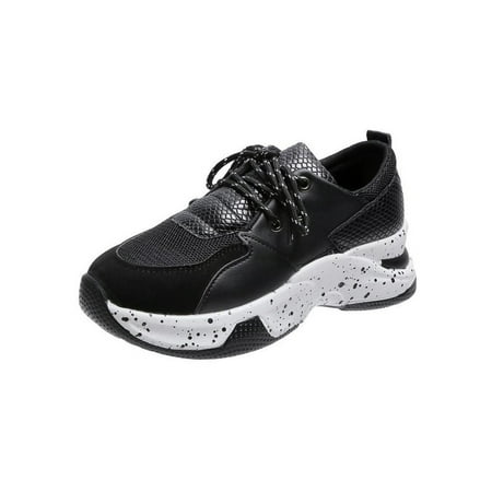 

Bellella Ladies Athletic Shoes Platform Fashion Sneaker Fitness Workout Sneakers Non-Slip Trainers Running Outdoor Sport Shoe Black 8