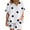 White, variant on Shirts Sets for Women Casual Round Neck Printed Short Sleeve Tops And Shorts Two Pieces Set Suit White