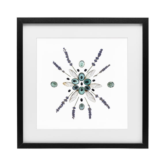 Stupell Industries Eclectic Lavender & Delicate Wings Black Framed Print Under Glass, 13 x 13, by Beth Adoette