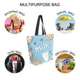 thumbnail image 7 of FORMRS Womens Canvas Tote Bag with Zipper Inner Pocket Shoulder Handbag, Milk and Cookies, 7 of 7