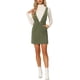 thumbnail image 1 of Vestido de tirantes en forma de pinafore de pana para mujer INSPIRE CHIC con escote en V y bolsillos L Verde, 1 of 5