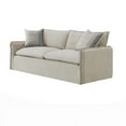 thumbnail image 3 of Savoir Sofa, 2 Accent Pillows, Contemporary Beige Linen Fabric 84 Inch, 3 of 6