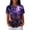 Dark Purple, variant on Halloween Button Down Shirts for Women Funny Magic Witch Print Collared Waffle Casual Blouses Costume Holiday Shirts Black S