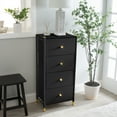 thumbnail image 5 of Simplify Adult 4 Drawer Luxury Dresser in Black, 5 of 7