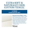 thumbnail image 3 of Wamsutta 1846 Cotton Tencel 3-Piece Oatmeal Solid Comforter Set, King, 3 of 11