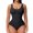 Black, variant on Women's Tummy Control Bodysuit Sleeveless Hook Shaper Shapewear Firm Body Shaper Postpartum Spandex Mid Thigh Bean Paste X-Large