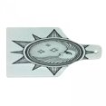 thumbnail image 1 of Occult Cutting Board, Moon Inside the Sun with Stars Alchemy Clandestine Esoteric Solar Crescent Art, Decorative Tempered Glass Cutting and Serving Board, Wine Bottle Shape, Black Grey, by Ambesonne, 1 of 1