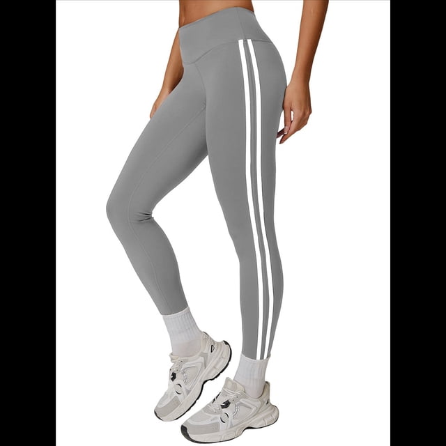 de Compresión para Control de Abdomen para Mujer, Pantalones de Yoga para Correr y Hacer Ejercicio con Cintura Alta. Gris M