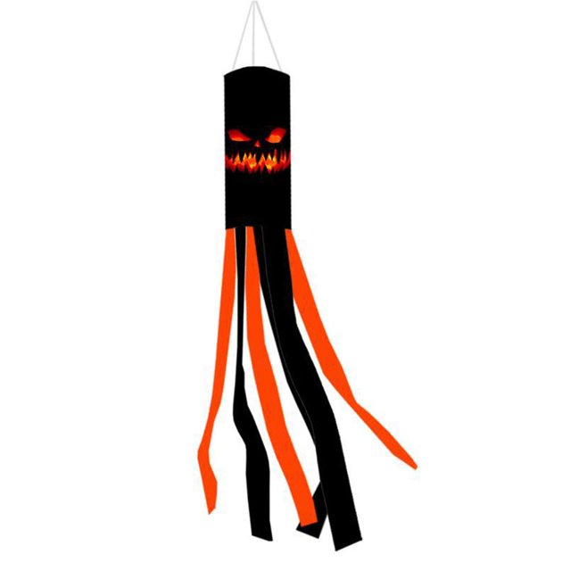 Viento De Halloween Bandera Calabaza Fantasma Calcetín De Viento Bandera Fiesta En Casa Restaurante Decoración De Jardín Inevent HA046896-03