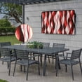 thumbnail image 6 of Outdoor TV Cover 58x37x4.5in, Red Gradient Color Block Weatherproof TV Screen Protector with Zipper, Watercolor Twist Geometric Line Outside Television Cover Fits Up to 60-65", 6 of 9
