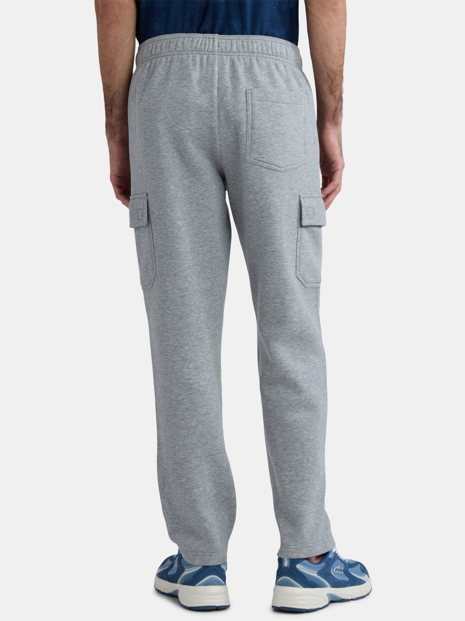 Athletic Works Men's and Big Men's Fleece Cargo Sweatpants, Sizes XS-4XLT