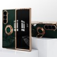 thumbnail image 4 of Case for Samsung Galaxy Z Fold 6, Luxury Astronaut Ring Hoder Stand Plating Ultra Slim Support Magnetic Car Mount Drop Protective Phone Case Cover for Samsung Galaxy Z Fold 6, Darkgreen, 4 of 6