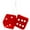 Red, variant on Zone Tech Car Decorative Hanging Mirror Fuzzy Dice Pair Accessories, Red 3”