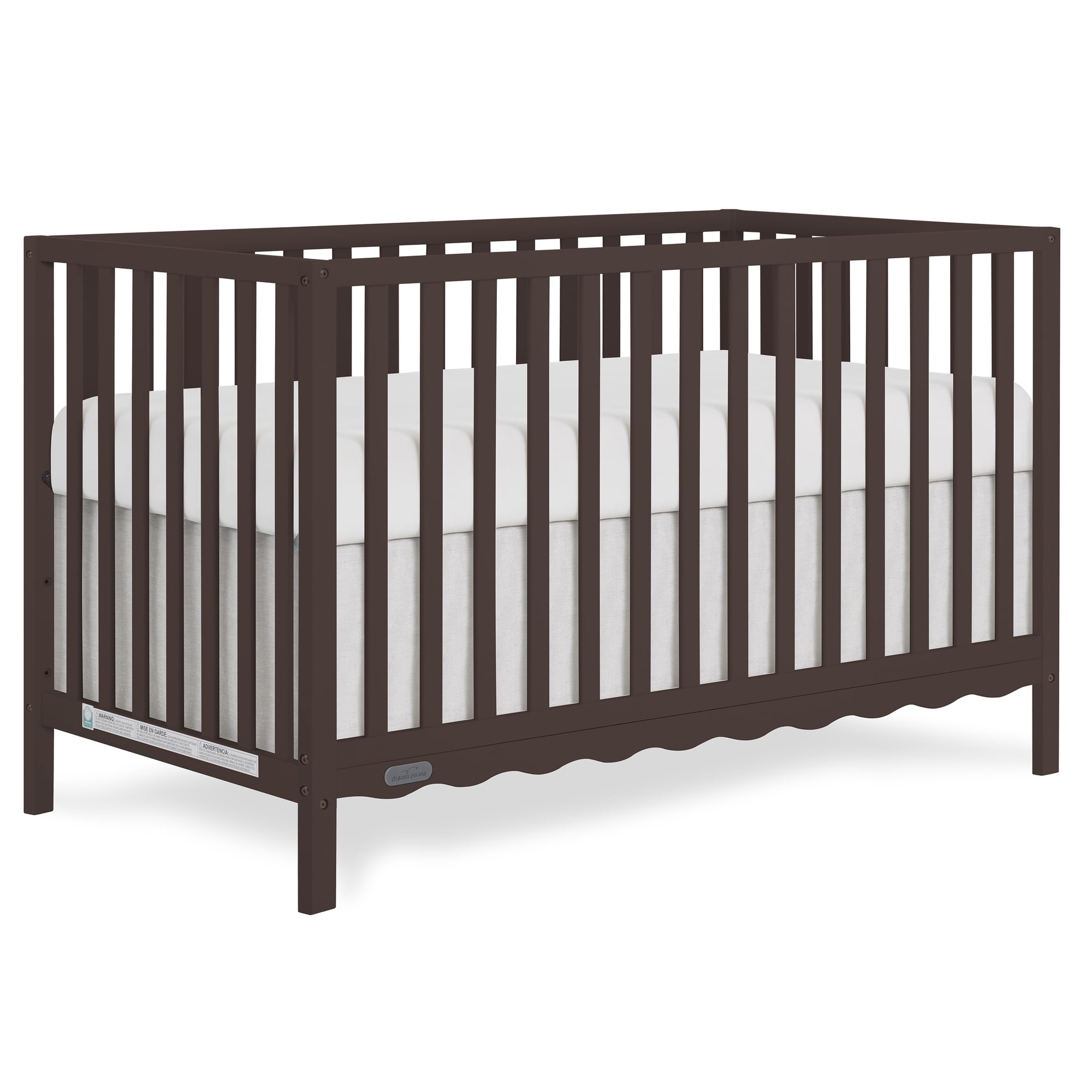 Dream On Me Synergy Wave 5-in-1 Convertible Crib, Chocolate Chip