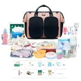thumbnail image 5 of Pomelo Best Diaper Tote Bag with Changing Pad and Stroller Straps, Color Pink and Dark Blue, 5 of 6
