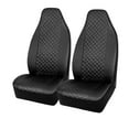 thumbnail image 3 of Auto Drive 2Piece High Back Car Seat Covers PU Leather Quilted Black - Universal Fit, SC0985, 3 of 9