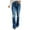 A-Blue, variant on Women's Ripped Flare Jeans Fashion Boyfriend Distressed Bootcut Denim Pants Skinny Stretch Bell Bottom Jean Trousers