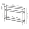 thumbnail image 5 of Evelyn&Zoe 42" Satin Nickel Metal/Glass Console Table, 5 of 7