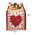 thumbnail image 6 of KCEHTA Valentines Day Table Runner Love Heart Valentine Table Runner Rectangle Valentines Day Tablecloth Kitchen Dining Table Decorations 13 x 72 Inch, 6 of 6