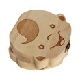 thumbnail image 1 of Graflsoa Wooden Baby Tooth Keepsake Box for Boys and Girls - Infant Hair & Teeth Storage Case - Multilingual Version (English/Spanish/Russian/French) - Compact Design 13x13x3.5cm, 1 of 7